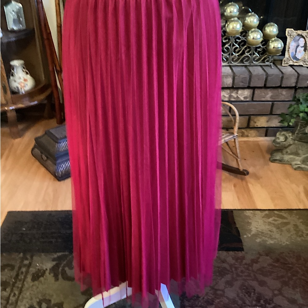 NWT Taffeta Pleated Skirt